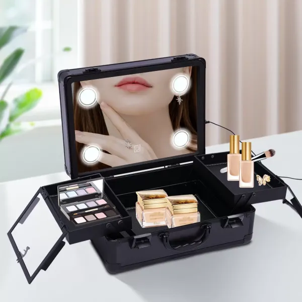 Make-up practice kit - make-up case make-up kit s lampou a zrcadlem