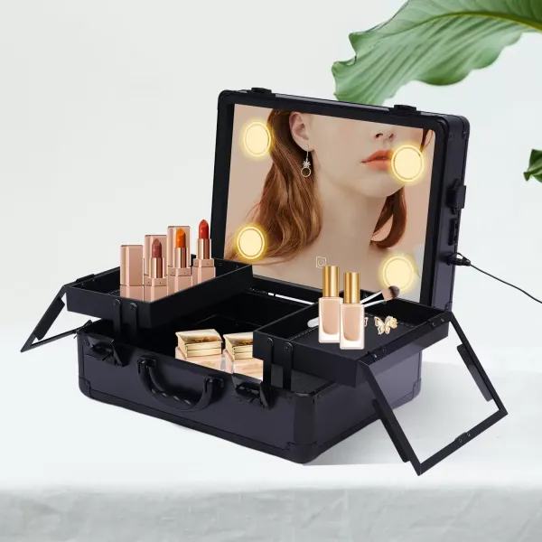Make-up practice kit - make-up case make-up kit s lampou a zrcadlem
