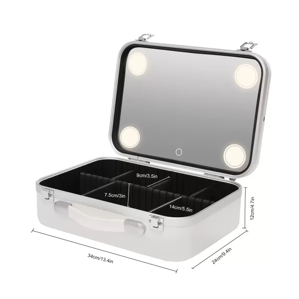 Organizér na make-up se světly a zrcátky, přenosná kosmetická krabička, promyšlený design, snadné použití