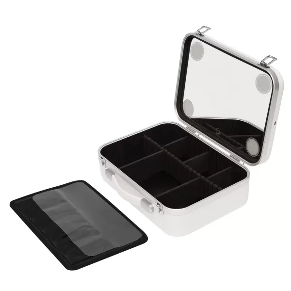 Organizér na make-up se světly a zrcátky, přenosná kosmetická krabička, promyšlený design, snadné použití Organizér na make-up se světly a zrcátky, přenosná kosmetická krabička, promyšlený design, snadné použití