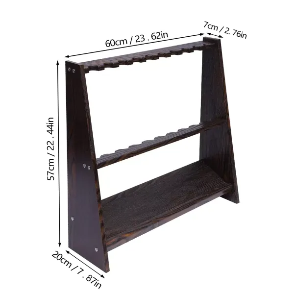 Držák kulečníkových tág s 10 otvory pro kulečníkový kulečníkový klub 57 x 20 x 60 cm (bez tága)