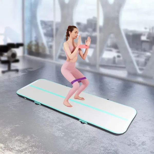 1 x 3M gymnastická podložka, nafukovací, s taškou a elektrickou vzduchovou pumpou, podložka na jógu, sportovní podložka, jóga, posilovna - zelená 1 x 3M gymnastická podložka, nafukovací, s taškou a elektrickou vzduchovou pumpou, podložka na jógu, sportovní podložka, jóga, posilovna - zelená