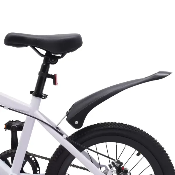 18palcové dětské horské kolo ve stylu BMX, nastavitelné sedadlo, dětské kolo Freestyle, chlapecké dívčí kolo, pro venkovní sportovní vyjížďky, bílá