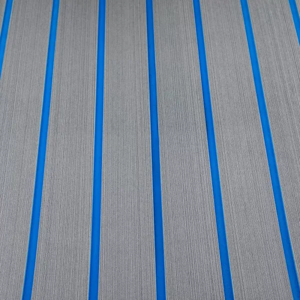 Samolepicí podlaha na čluny, Teaková pěna EVA, světle šedá s modrou, protiskluzová podložka pro čluny, jachty, 240 x 90 cm Samolepicí podlaha na čluny, Teaková pěna EVA, světle šedá s modrou, protiskluzová podložka pro čluny, jachty, 240 x 90 cm