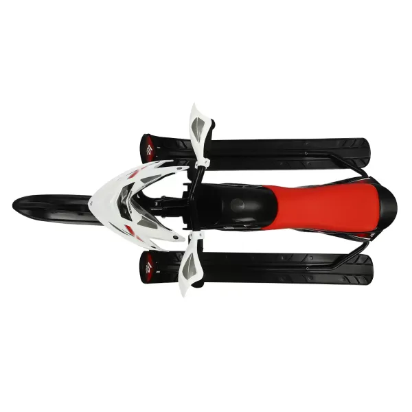 Závodní sáně Snowracer Curve GT s řízením pro děti i dospělé, s tlumičem - černá/bílá, 120x55x40 Závodní sáně Snowracer Curve GT s řízením pro děti i dospělé, s tlumičem - černá/bílá, 120x55x40