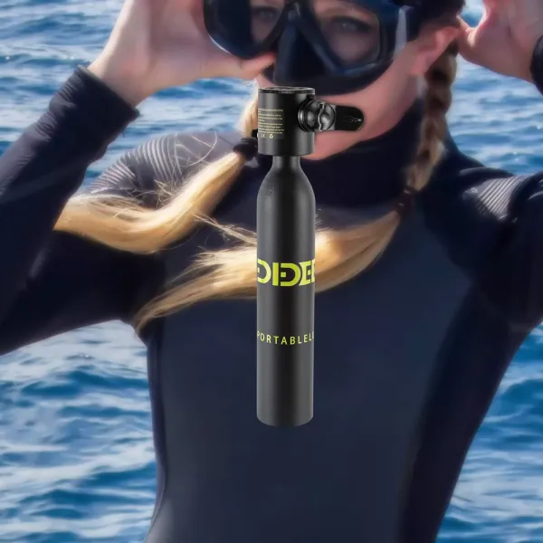 Mini potápěčská nádrž pro začínající potápěče - 0,5 l - Pro podvodní dýchání - Hloubka potápění až 10 m až 30 m