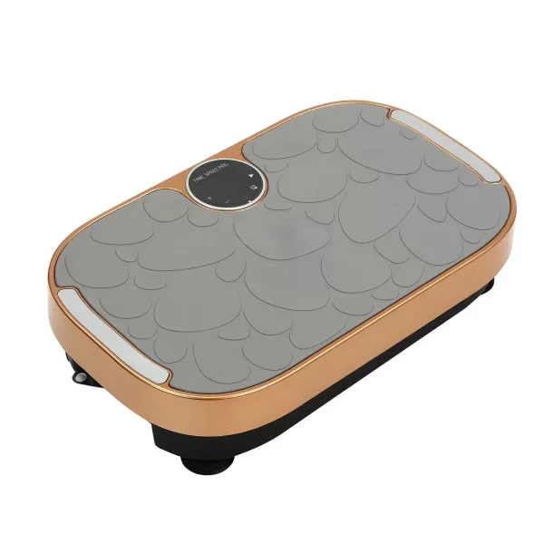 Vibrační plošina, vibrační plošina s Bluetooth, vibrační plošina s elegantním, zakřiveným designem - zlatá