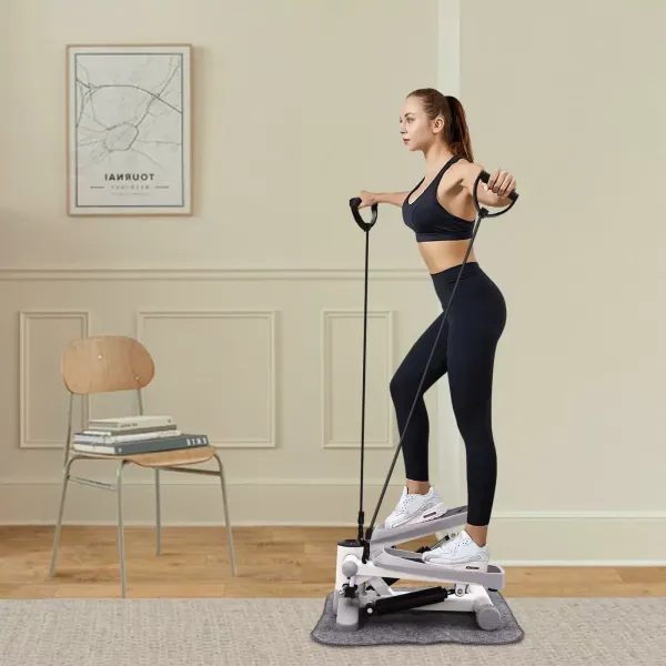 Přenosný fitness stepper, mini fitness stepper pro domácnost, kancelář a posilovnu, fitness stepper
