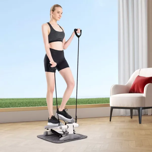 Přenosný fitness stepper, mini fitness stepper pro domácnost, kancelář a posilovnu, fitness stepper