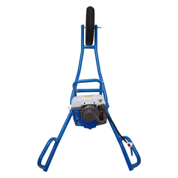 2-taktní benzínový šnek 63CC 2,2 kW s 8cm vrtákem s gumovým kolem Flexibilní pohyb – modrá 2-taktní benzínový šnek 63CC 2,2 kW s 8cm vrtákem s gumovým kolem Flexibilní pohyb – modrá