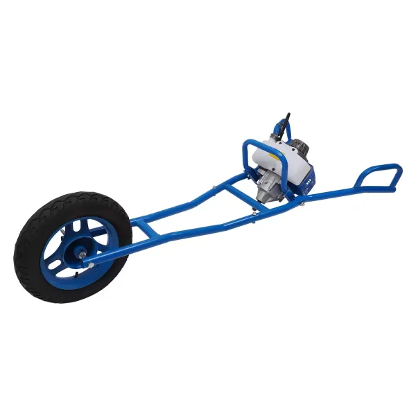 2-taktní benzínový šnek 63CC 2,2 kW s 8cm vrtákem s gumovým kolem Flexibilní pohyb – modrá 2-taktní benzínový šnek 63CC 2,2 kW s 8cm vrtákem s gumovým kolem Flexibilní pohyb – modrá