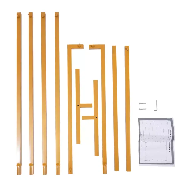 Zlatý kovový balónový oblouk - Svatební oblouk - 2 m x 1,5 m - pro svatbu, párty, zahradní dekorace