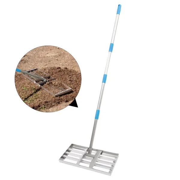 Golfová stěrka na trávu na zahradu, nastavitelná délka, hrábě na trávu, hrábě na trávu, nerezová ocel Golfová stěrka na trávu na zahradu, nastavitelná délka, hrábě na trávu, hrábě na trávu, nerezová ocel