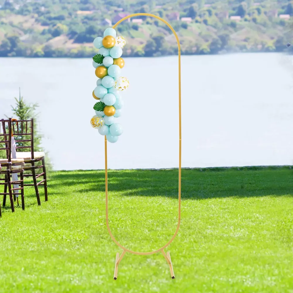 Wedding Arch - Backdrop Arch - Oval Backdrop Arch - Metal Backdrop Arch - Gold