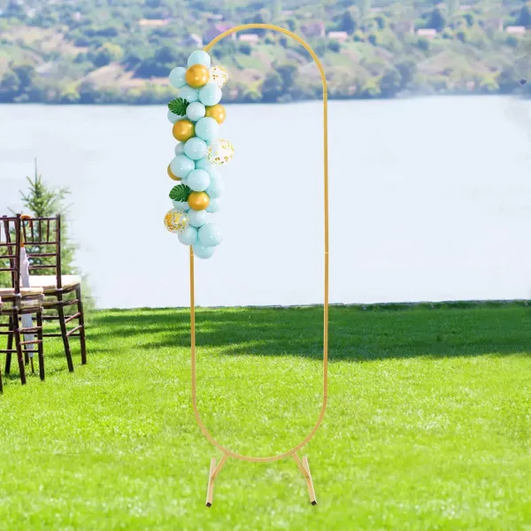 Wedding Arch - Backdrop Arch - Oval Backdrop Arch - Metal Backdrop Arch - Gold