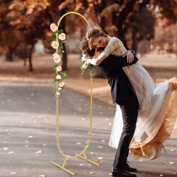 Wedding Arch - Backdrop Arch - Oval Backdrop Arch - Metal Backdrop Arch - Gold Wedding Arch - Backdrop Arch - Oval Backdrop Arch - Metal Backdrop Arch - Gold