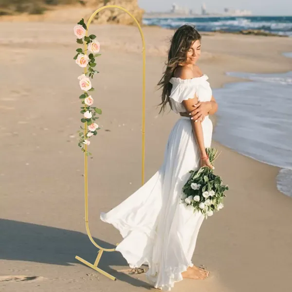Wedding Arch - Backdrop Arch - Oval Backdrop Arch - Metal Backdrop Arch - Gold