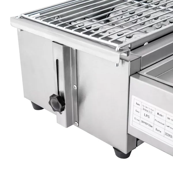 Bbq propanový plynový gril Nerezový zahradní gril na zahradní gril vhodný pro zahradní terasu a balkon 22,8 * 15,7 * 7,9 palců 4 tepelná trubka
