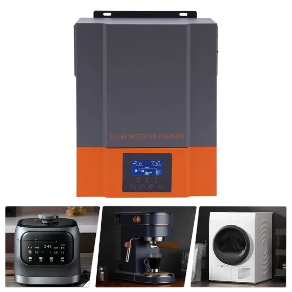 1500W solární hybridní invertor 12V DC až 230V AC se solárním ovladačem MPPT 80A Max. Napětí 450 V, funguje s 12 V bateriemi