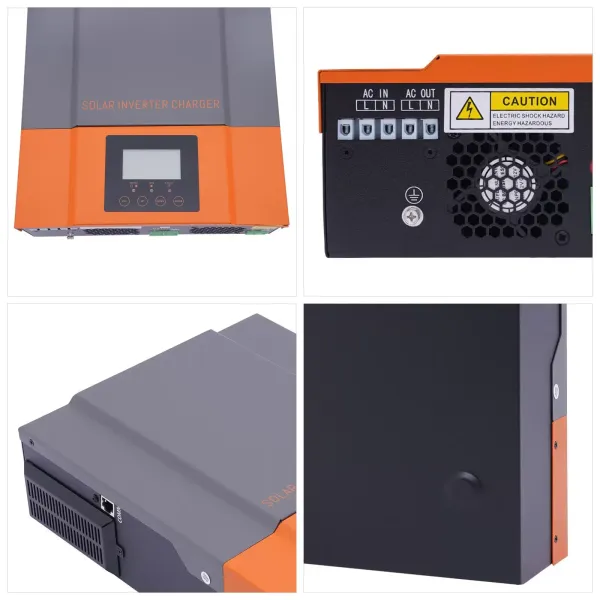 1500W solární hybridní invertor 12V DC až 230V AC se solárním ovladačem MPPT 80A Max. Napětí 450 V, funguje s 12 V bateriemi