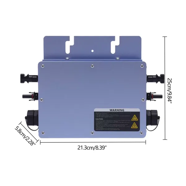 Invertor WVC-600W LCD Grid Tie Micro Inverter Vodotěsný IP65 solární panel Balkonová elektrárna Systém zásuvek MPPT