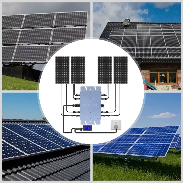Mikro solární invertor 1200 W - Automatický mikro invertor - Solar ID - MPPT DC20-50 V - IP65