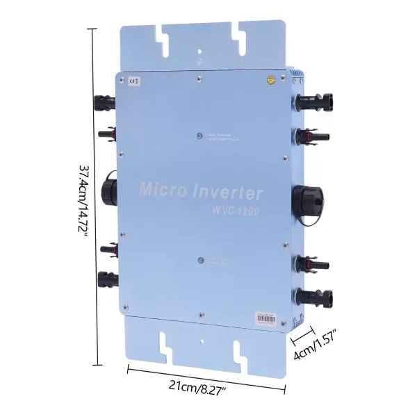 Mikro solární invertor 1200 W - Automatický mikro invertor - Solar ID - MPPT DC20-50 V - IP65