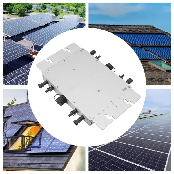 Solární síťový invertor 1600W mikro invertor MPPT IP65 Vodotěsný automatický identifikační systém střídavého napětí