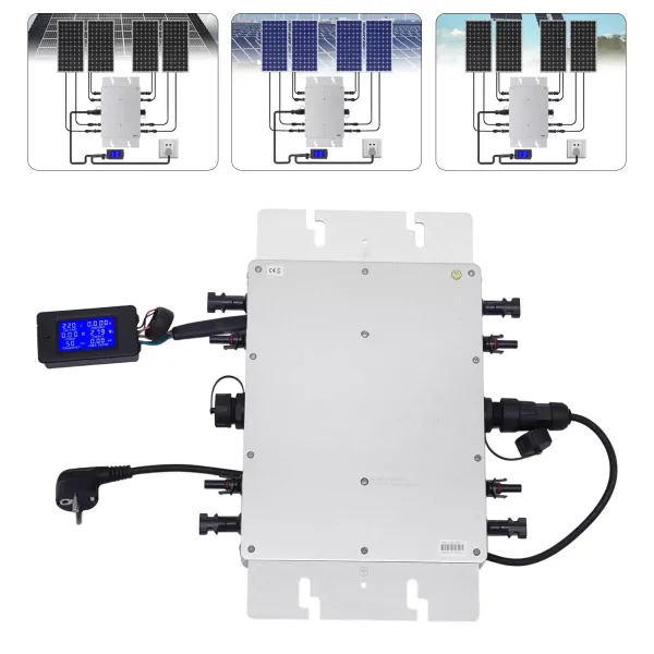 Mikro solární invertor 1200 W - Automatický mikro invertor - Solar ID - MPPT DC20-50 V - IP65