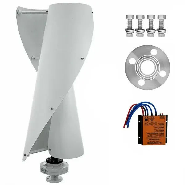 400W 24V generátor větrné turbíny s magnetickým plovákem osou vertikálního větru 2 lopatky s regulátorem nabíjení