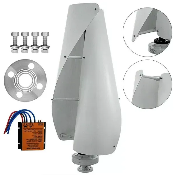 400W 24V generátor větrné turbíny s magnetickým plovákem osou vertikálního větru 2 lopatky s regulátorem nabíjení