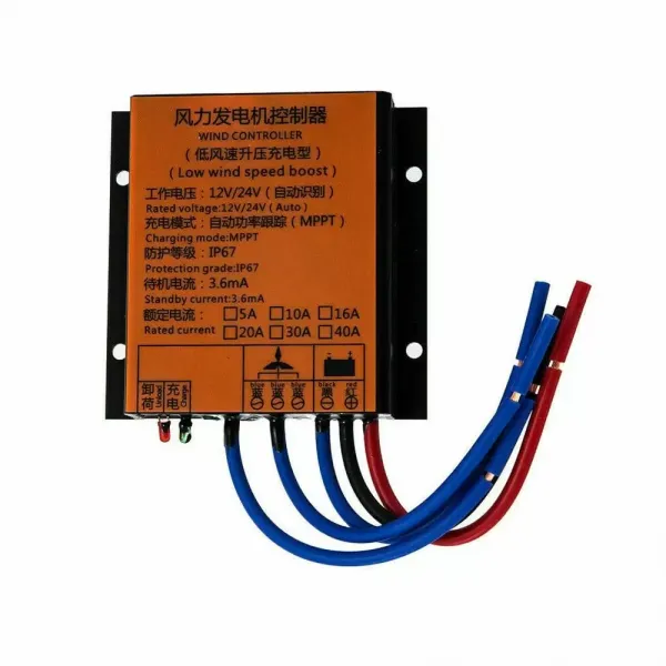 400W 24V generátor větrné turbíny s magnetickým plovákem osou vertikálního větru 2 lopatky s regulátorem nabíjení