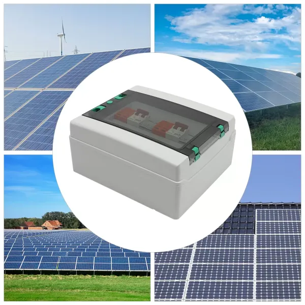 Solární propojovací krabice DC 500V 2 stringy 63A IP65 IK10 Vodotěsný kryt Ochrana proti osvětlení DC Jistič