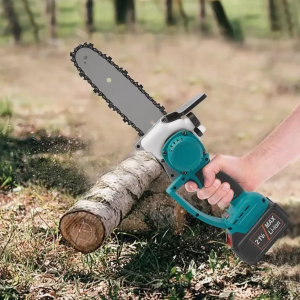 8" akumulátorová elektrická řetězová pila se 2 bateriemi a 120W nabíječkou pro řezání větví a zahradnictví 8" akumulátorová elektrická řetězová pila se 2 bateriemi a 120W nabíječkou pro řezání větví a zahradnictví