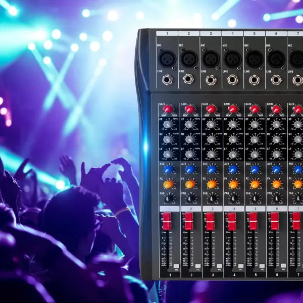 12 Pack Bluetooth Audio Controller pro počítačový záznam, 12 kanálový Studio Audio Mixer s XLR konektorem pro mikrofon 12 Pack Bluetooth Audio Controller pro počítačový záznam, 12 kanálový Studio Audio Mixer s XLR konektorem pro mikrofon