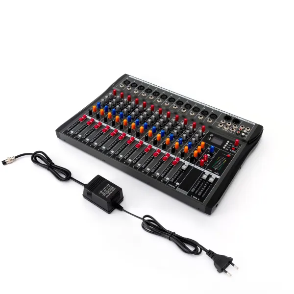 12 Pack Bluetooth Audio Controller pro počítačový záznam, 12 kanálový Studio Audio Mixer s XLR konektorem pro mikrofon 12 Pack Bluetooth Audio Controller pro počítačový záznam, 12 kanálový Studio Audio Mixer s XLR konektorem pro mikrofon