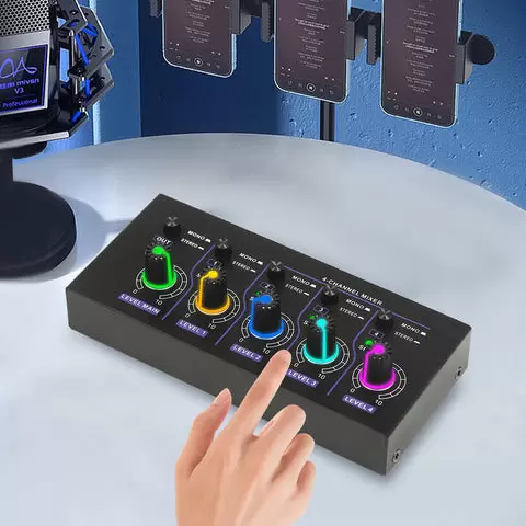 4kanálový linkový mix, nízkošumový mini audio mix
