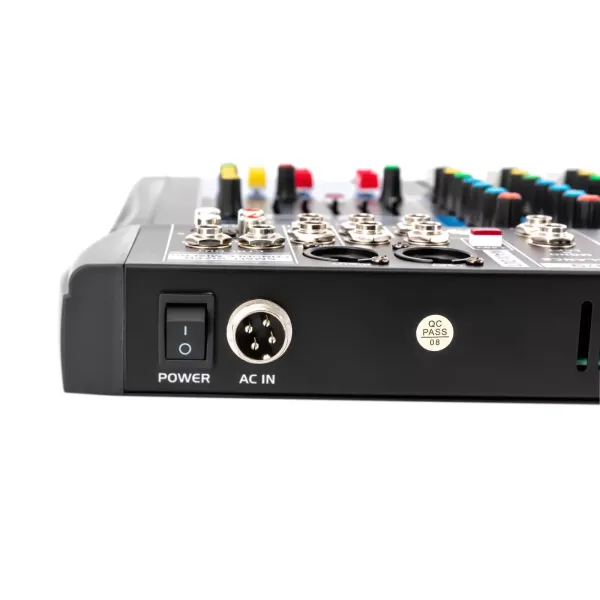 Live Mixer Micfuns Professional 8kanálový stereofonní zvukový mixážní pult Bluetooth USB nahrávací počítač Přehrávání Phantomové napájení USB digitální audio mixážní zesilovač