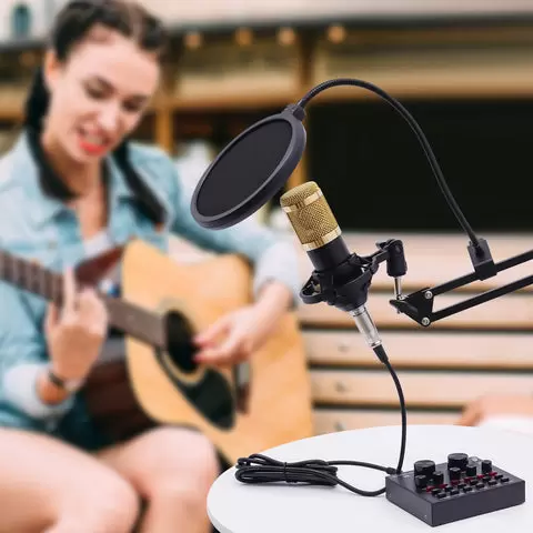 V8 Live Condenser Microphone Kit - Zvuková karta - Audio Mixer
