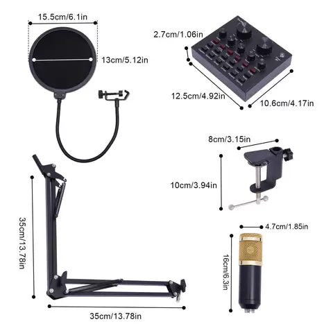 V8 Live Condenser Microphone Kit - Zvuková karta - Audio Mixer