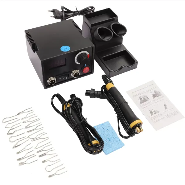 Pyrografická sada s nastavitelnou teplotou 220 V s 20 hroty pyrografického drátu (dvojité pero) Pyrografická sada s nastavitelnou teplotou 220 V s 20 hroty pyrografického drátu (dvojité pero)