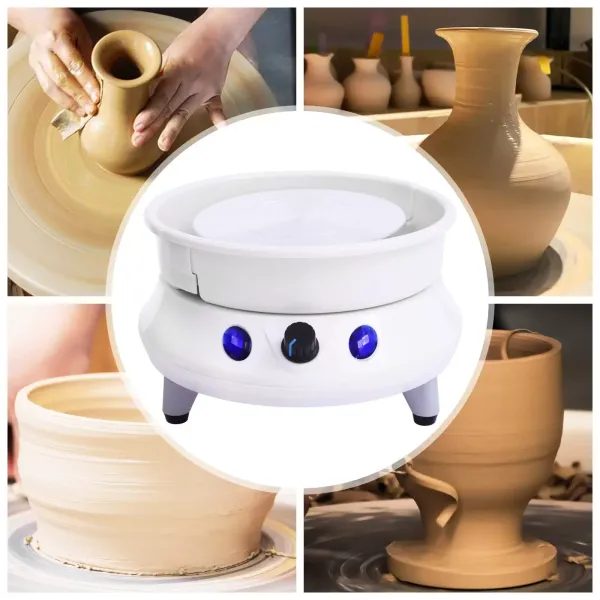 Keramické keramické talíře, Elektrický keramický talíř, Dětský keramický talíř, DIY Clay Craft, 15 cm, 120 W, Vhodné pro domácnost a školu