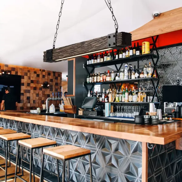 Retro dřevěné závěsné svítidlo - průmyslové závěsné svítidlo - vintage - výškově nastavitelné - do jídelny, baru, restaurace, obývacího pokoje, kavárny