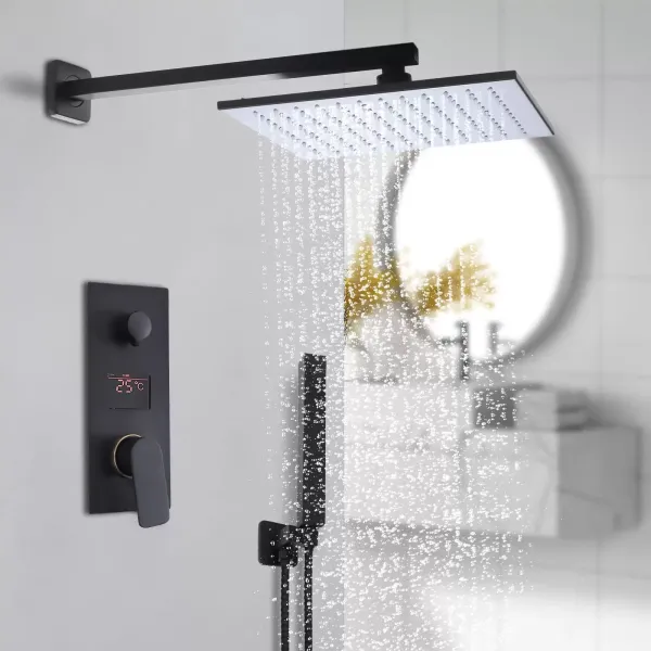 LED sprchový systém s digitálním displejem Sprchový set se sprchovou hlavicí a sprchovou hlavicí LED sprchový systém s digitálním displejem Sprchový set se sprchovou hlavicí a sprchovou hlavicí