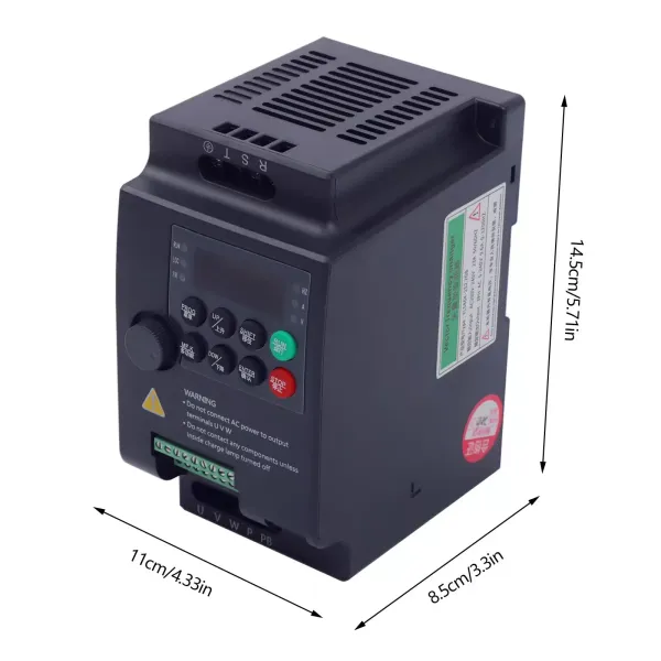 Pohon s proměnnou frekvencí, AC 220V/2,2KW 3HP 10A CNC VFD měnič Jednofázový na třífázový pro řízení otáček vřetenového motoru